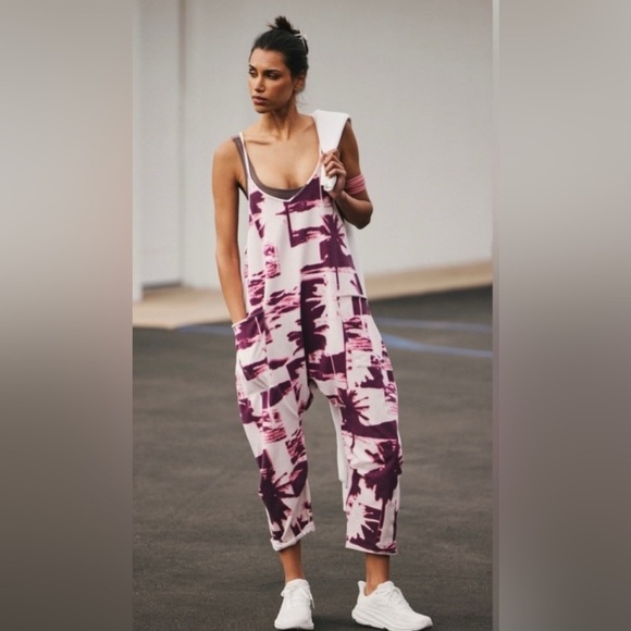 free people movement hot shot one-piece jumpsuit palmy beach pink rose SM - Picture 1 of 7